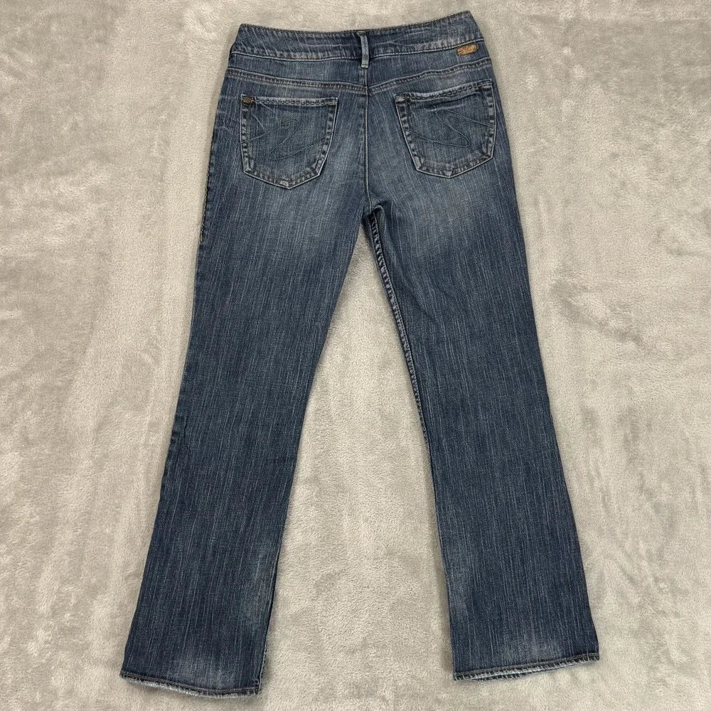 Silver Jeans Womens W29 L30 Blue‎ Bootcut Stretch Western Julia Faded Whiskered